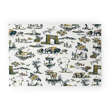 The Whiskey Ginger Yellowstone National Park Travel Pattern Welcome Mat - Society6