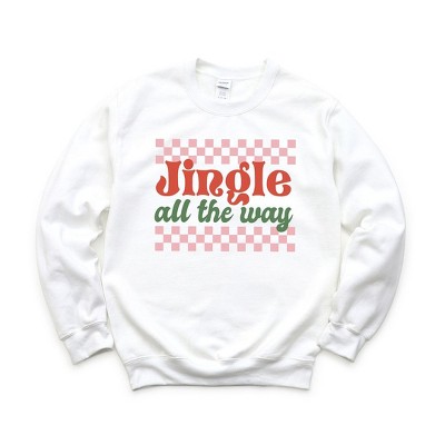 Simply Sage Market Women's Graphic Sweatshirt Jingle All The Way Checkered