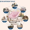 Comfy Chair for Adults, Foldable Living Room Chairs, Soft Faux Fur Folding Lounge - 2 of 4