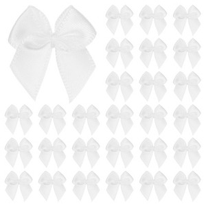 Unique Bargains Polyester Checkered Mini Satin Craft Ribbon Bow 1x1 Inch 200 Pcs - 1 of 4
