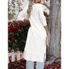 Coolmee Women's Knitted Cardigan Open Front Solid   Sweater Maxi Long Cardigan - 4 of 4
