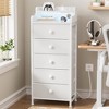 WOWLIVE 5 Drawer Dresser With 2-Tier Open Shelf, Dresser With Power Outlet & LED - 2 of 4