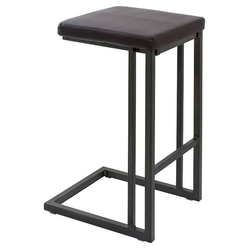 Set of 2 25&#34; Roman Industrial Counter Height Barstool Espresso - LumiSource, 3 of 9