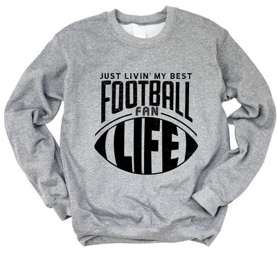 Simply Sage Market Women's Graphic Sweatshirt Just Livin' My Best Football Fan Life