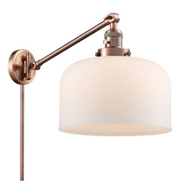 Bell - 1 Light Swing Arm Wall Sconce In Industrial Style-13 Inches Tall and 12 Inches Wide