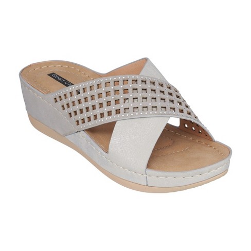 Womens Embellished Comfort Sandal