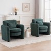 Rounded Corner Modern Chenille Armchair with Soft Backrest,Comfortable Single Seat for Bedroom or Living Room-The Pop Home - 4 of 4
