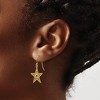 Black Bow Jewelry 18mm Filigree Star Dangle Earrings in 14k Yellow Gold - 3 of 4