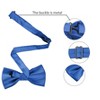 Allegra K Men's Solid Color Wedding Business Pocket Square Necktie Bowtie Set - 3 of 4