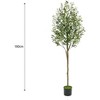 6FT Artificial Olive Tree, Fake Potted Olive Silk Tree with Lively Artificial Wood Trunk and Realistic Leaves, for Home Office - 3 of 4