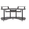 NicBex Home Office Desk 40" L Morden Music Desk with 2 Desk Shelves, Wheels, Keyboard Tray and Wooden Desktop for Study and Work - 2 of 4