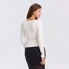 Women's Long Sleeve Lace Neck Knit Top - A New Day™ - 2 of 3