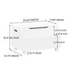 YONWAY 14.4"H Toy Box with Front Bookshelf, Flip-Top Lid, Safety Hinge, Toy Storage Organizer for Kids Room and Playroom (White) - 3 of 4
