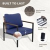 EAGLE PEAK Sunset Dune Collection Modern Outdoor Furniture Set, 5 Piece Patio Wicker Conversation Set with Cushions - 4 of 4