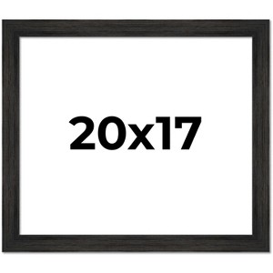 PosterPalooza | 20x17 Wide Barnwood Picture Frame, UV Acrylic, 6 Finishes - Grey, Brown, White, and Black - 1 of 4