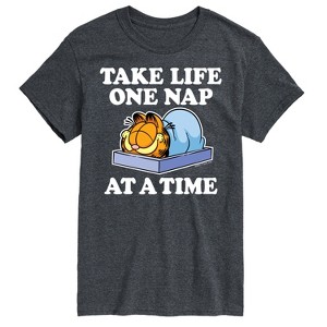 Men's - Garfield - Take Life One Nap Short Sleeve Graphic T-Shirt - 1 of 4