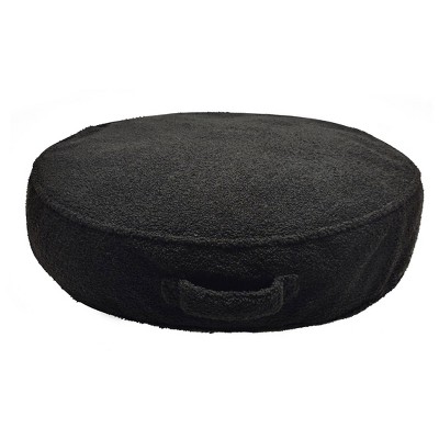 24" Oversized Faux Shearling Gusseted Round Throw Pillow Cover - Edie@Home