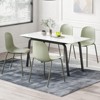 Sapphtopaz Modern Stackable Dining Chairs Set of 4, Plastic Kitchen Chairs with Metal Legs for Indoor & Outdoor Use - 2 of 4