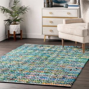 Nuloom Hand Woven Chevron Rochell Contemporary Indoor Area Rug - 1 of 4