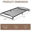 6 Inch Metal Platform Bed Frame Low Profile with Sturdy Steel Slats Support,Mattress Foundation, No Box Spring Needed, Easy Assembly,Black - 4 of 4