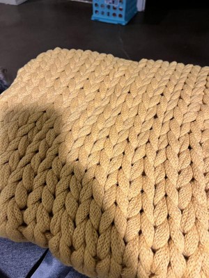 50x60 Chunky Cable Knit Throw Blanket Blush - Dream Theory : Target