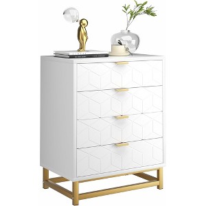 Drawer Storage Cabinet, Dresser for Bedroom, 53.5" Dresser Organizer with Metal Handle and Legs - 1 of 4