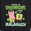 Women's - SpongeBob Squarepants - Prone To Shenanigans And Malarkey Lightweight French Terry Wide Neck Long Sleeve Shirt - 2 of 4
