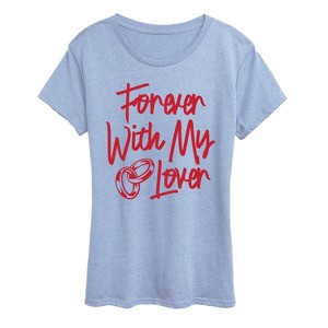 Women's - Instant Message - Forever With My Lover Short Sleeve Graphic T-Shirt - 1 of 4