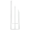 vidaXL Freestanding Towel Rack White 18.9 in.x9.4 in.x31.1 in. Iron - 4 of 4
