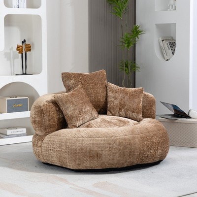 TiramisuBest Lazy Sofa Durable Comfort Lounger High Back Bean Bag Chair With 3 Pillows