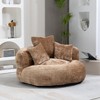 Lazy Sofa Chaise Lounge Chenille Single Sofa Bean Bag Chair Couch Upholstered Accent Chair with 3 Pillows, No Assembly Needed-ModernLuxe - 2 of 4