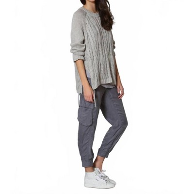 Women's Wo's Lace Up Cable Crew Top - LABEL+thread