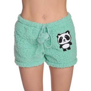 Just Love Womens Plush Faux Sherling Soft Pajama Shorts - PJ Bottoms Sleepwear - 1 of 3