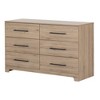 South Shore Primo 6 Drawer Double Dresser Rustic Oak: Laminated Particle Board, Adult Assembly Required - 3 of 4