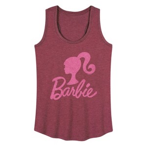 Women's - Barbie - Logo Pink Glitter Graphic Racerback Tank - 1 of 4