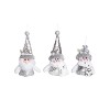 Transpac Polyester 5 in. Gray Christmas Plush Snowman and Santa Ornament in Crate Set of 12 - 3 of 4