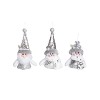 Transpac Polyester 5 in. Gray Christmas Plush Snowman and Santa Ornament in Crate Set of 12 - image 3 of 4