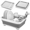 LunaLulinlk Collapsible Dish Drying Rack Portable Dinnerware Drainer Organizer for Kitchen RV Campers Travel Trailer Space Saving - 3 of 4
