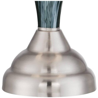 Arden 25" Green-Blue Glass Twist Column Table Lamps Set of 2