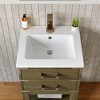 HBEZON Bathroom Vanity with Integral Resin Sink, Freestanding Modern Bathroom Cabinet with Soft Close Door, Rubber Wood, Gray - 4 of 4