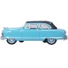 1950 Nash Rambler Custom Landau Convertible (Closed) Strato Blue with Black Top 1/87 (HO) Diecast Model Car by Oxford Diecast - 2 of 4