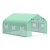 NicBex 12'x10'x7' Walk-in Tunnel Greenhouse with Roll-up Windows and Zippered Door, PE Cover for Growing Flowers, Herbs, Vegetables, Saplings, Green - 2 of 4