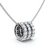 Pompeii3 1/2Ct Bernarda Diamond Pendant 14k Gold Women's Necklace Lab Created EF/VS - 3 of 4