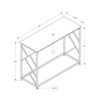 FONTOI Side Table with Wide Table Top, Console Table with Criss-Cross Design, Side Table for Entryway, Hallway, Living Room, Taupe, 13.75"*32"*44" - 3 of 4