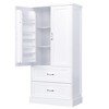 Whisen Tall Bathroom Storage Cabinet, Cabinet with Two Doors and Drawers - 4 of 4
