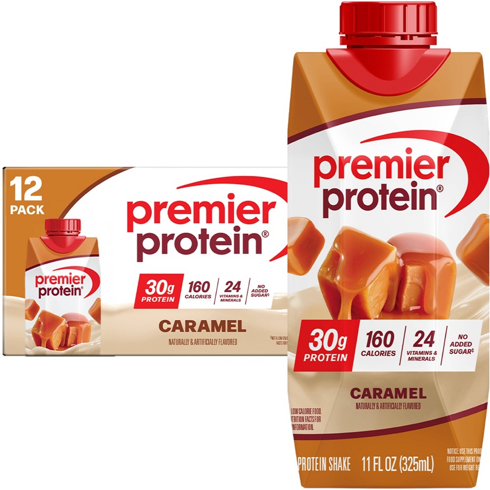 Premier Protein Nutritional Shake Caramel Non-Caffeinated - 11 fl oz/12pk