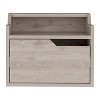 Vynxaria Busan Modern Floating Nightstand with Single Drawer and Two-Tiered Shelves - 3 of 4