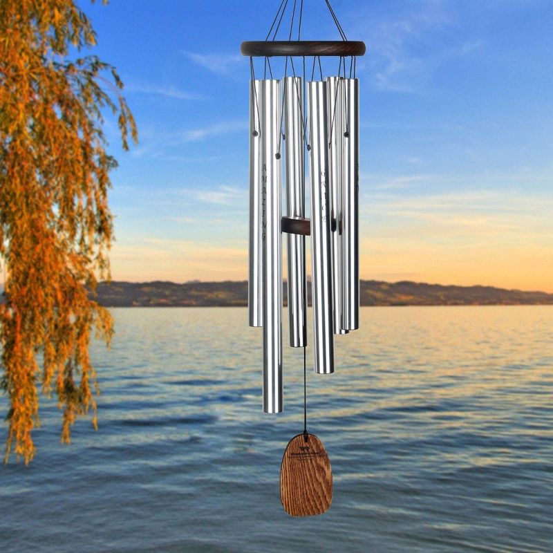 Woodstock Windchimes Affirmation Chime Original Amazing Grace, Wind Chimes For Outside, Wind Chimes For Garden, Patio, and Outdoor Décor, 25"L, 3 of 12