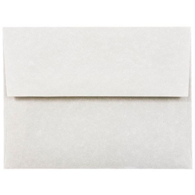 JAM Paper A2 Parchment Invitation Envelopes 4.375 x 5.75 Pewter Grey Recycled 34876I