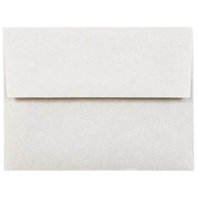 JAM Paper A2 Parchment Invitation Envelopes 4.375 x 5.75 Pewter Grey Recycled 34876I